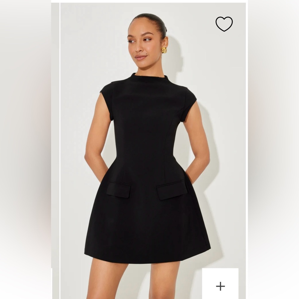 Muse Black Sleeveless A-Line Mini Dress